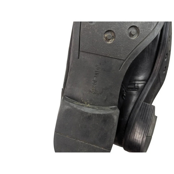 David Tate sz. 12W Bronco Floral Scroll Embossed Knee High Riding Boots Leather - Picture 9 of 14